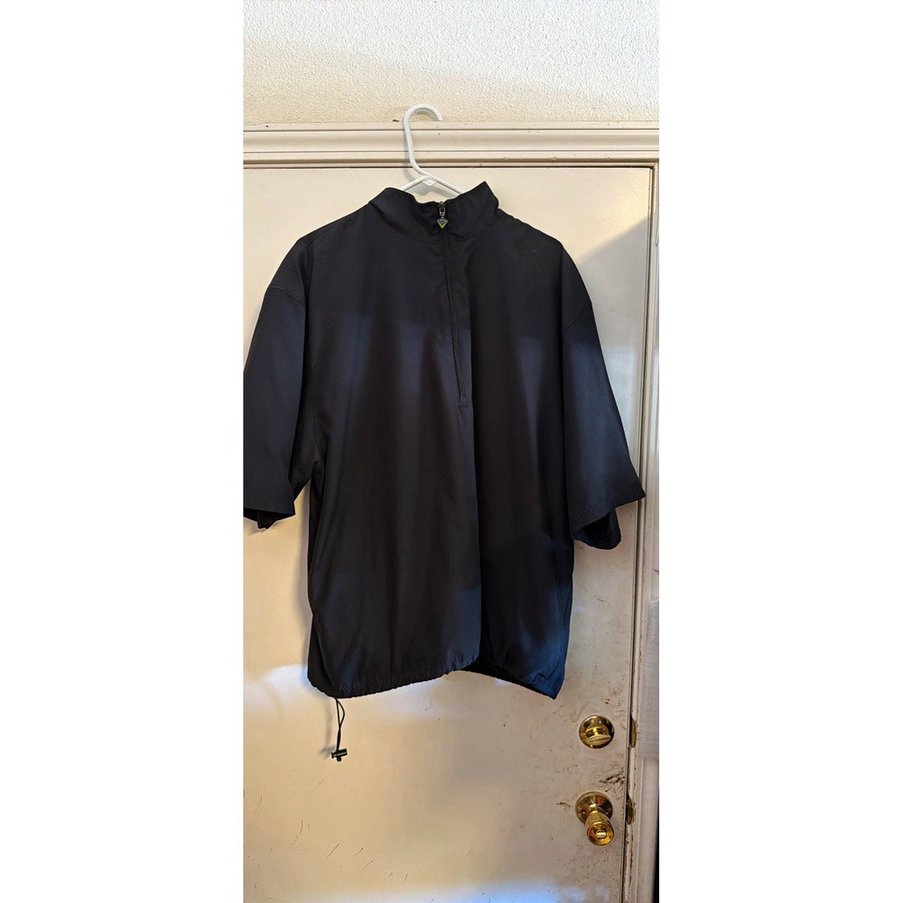 Callaway Golf Men’s XL Black Short Sleeve Half-Zip Windbreaker Microfiber Logo